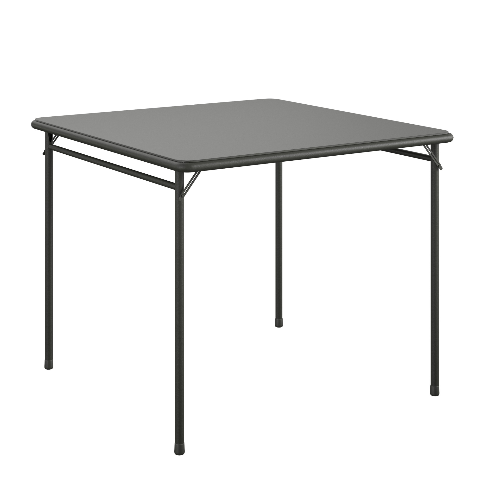 Cosco, 34in. Square Vinyl Top Folding Card Table, Height 28.38 in, Width 33.81 in, Length 33.81 in, Model# 14696BLK1E